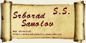 Srborad Samolov vizit kartica